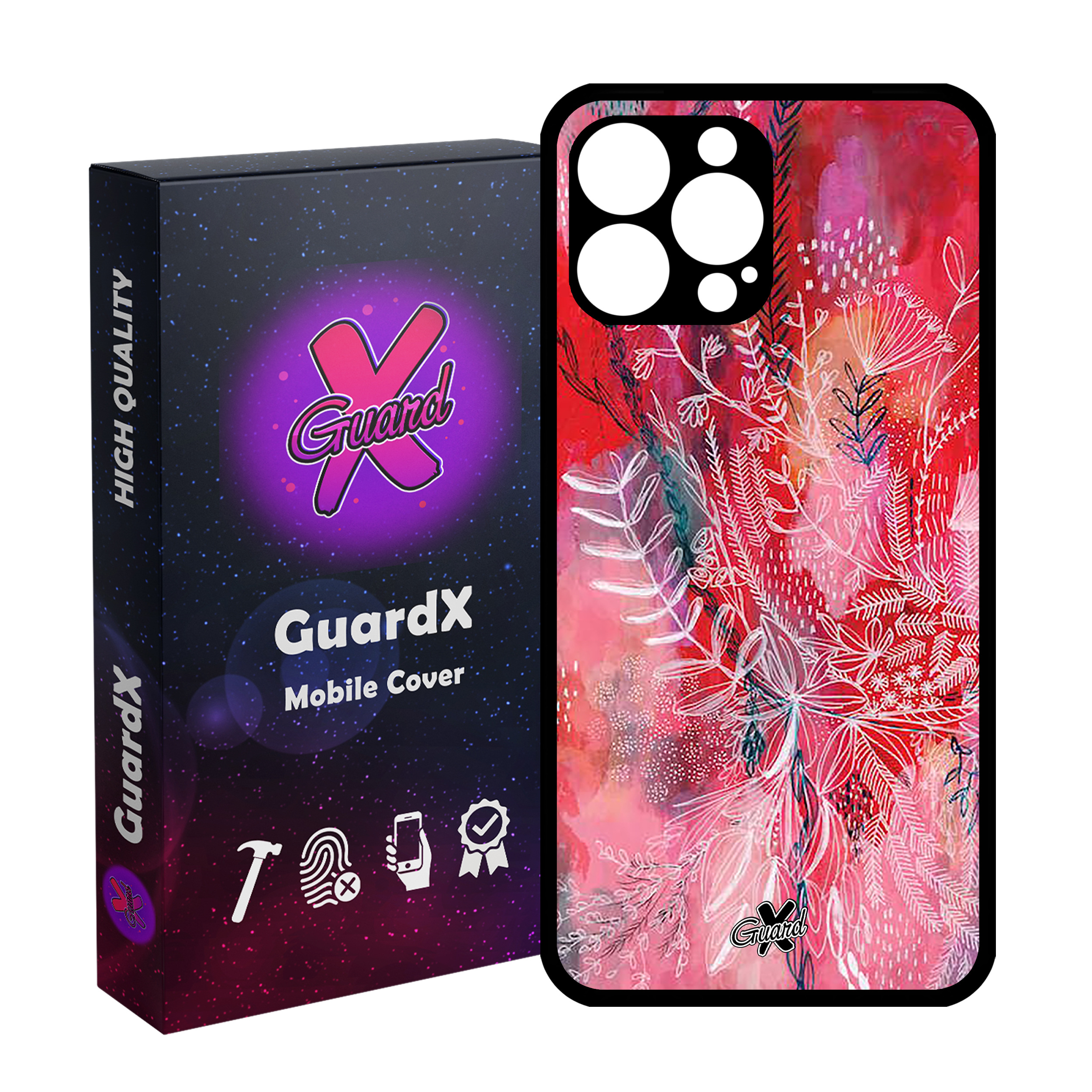 کاور گارد ایکس طرح گل مدل Glass10282 مناسب برای گوشی موبایل اپل iPhone 13 Pro Max