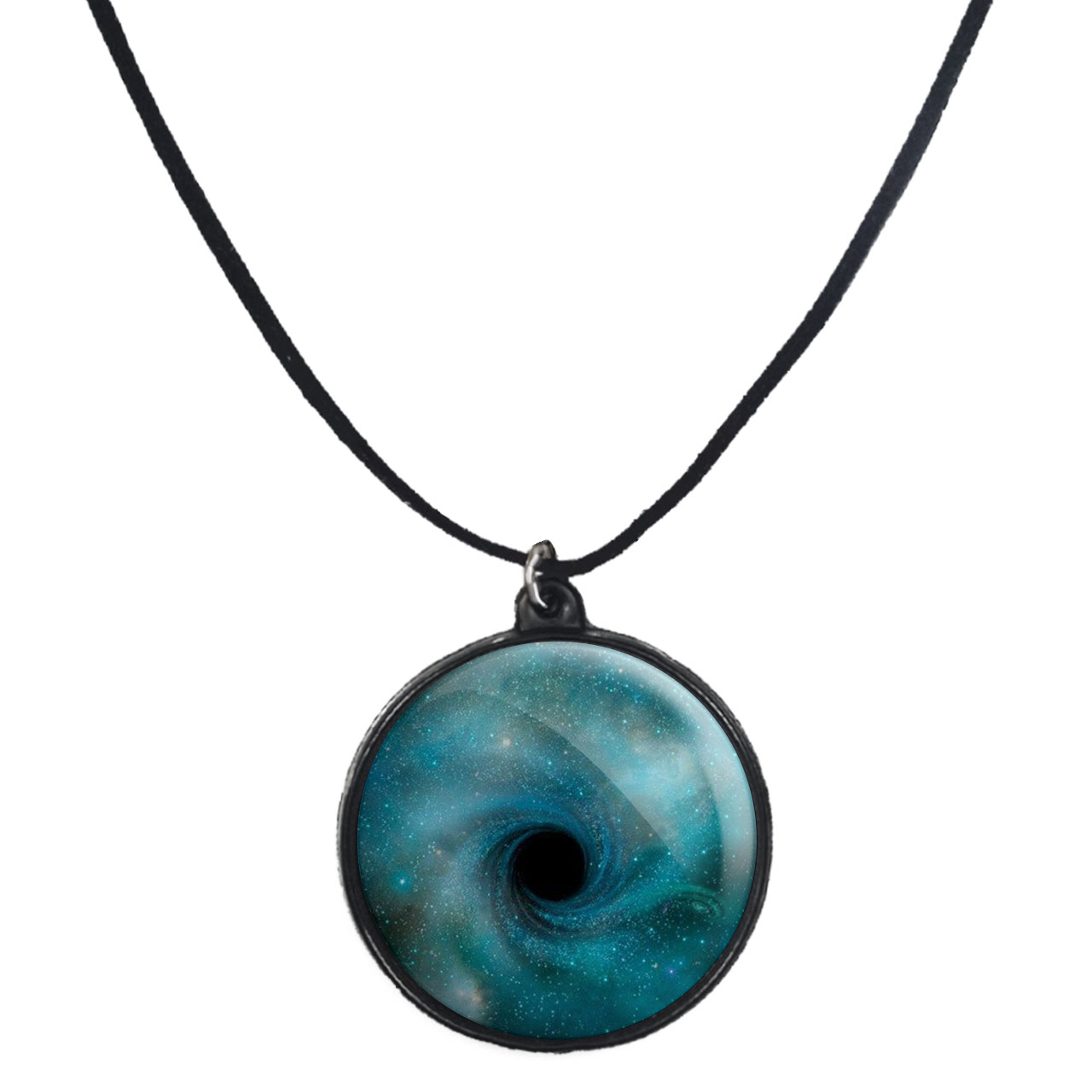 گردنبند پرمانه طرح سیاه چاله ها کد pmb.25891 مدل دو طرفه