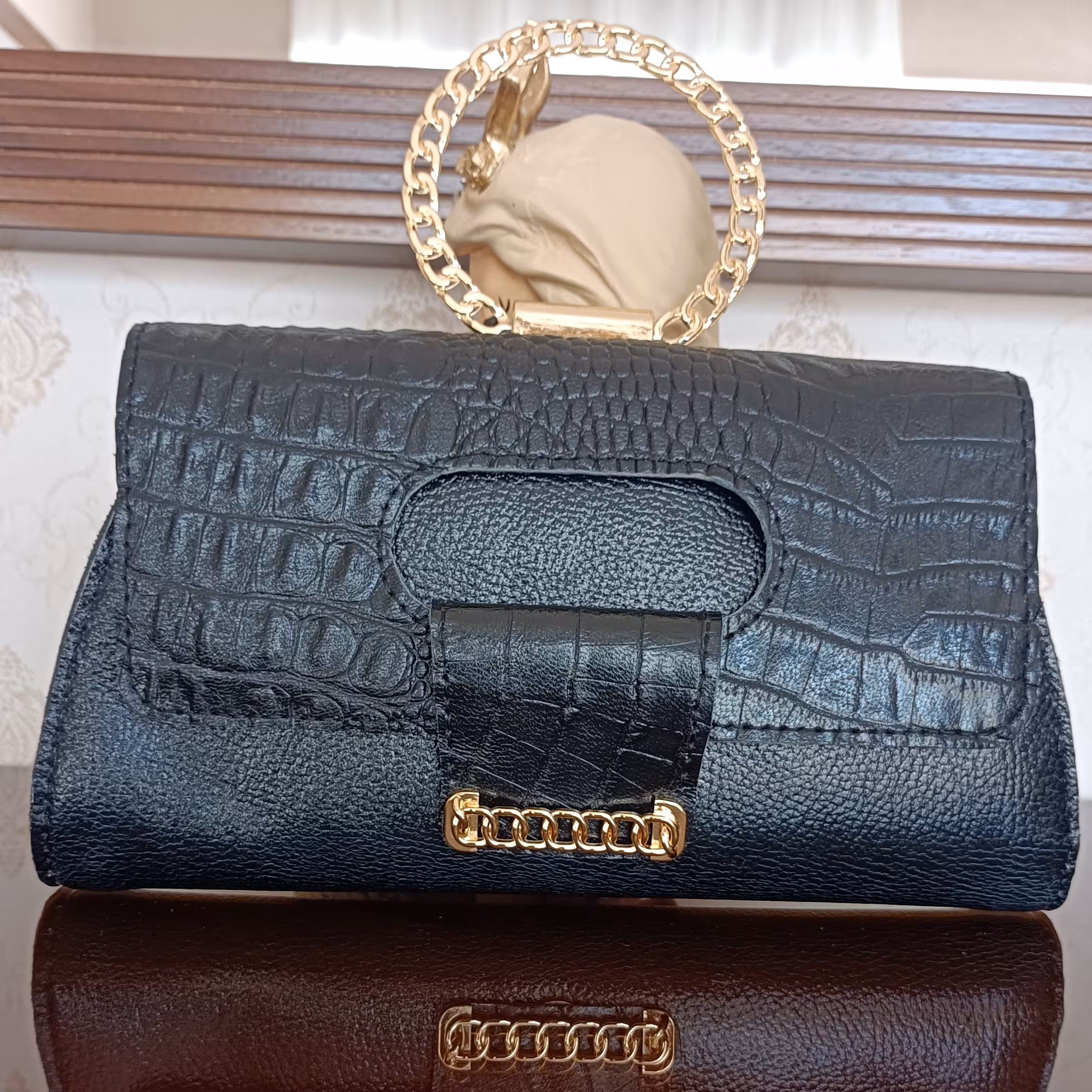 کیف مجلسی چرم طبیعی دست دوز 
