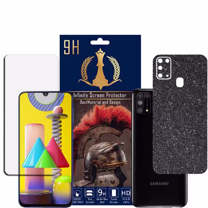 برچسب پوششی اینفینیتی مدل PRO MAX مناسب برای گوشی موبایل سامسونگ GALAXY M31 به همراه محافظ صفحه نمایش