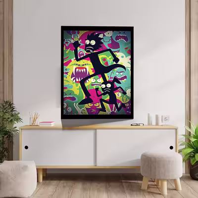 تابلو مدل Rick &amp; Morty کد F-1031
