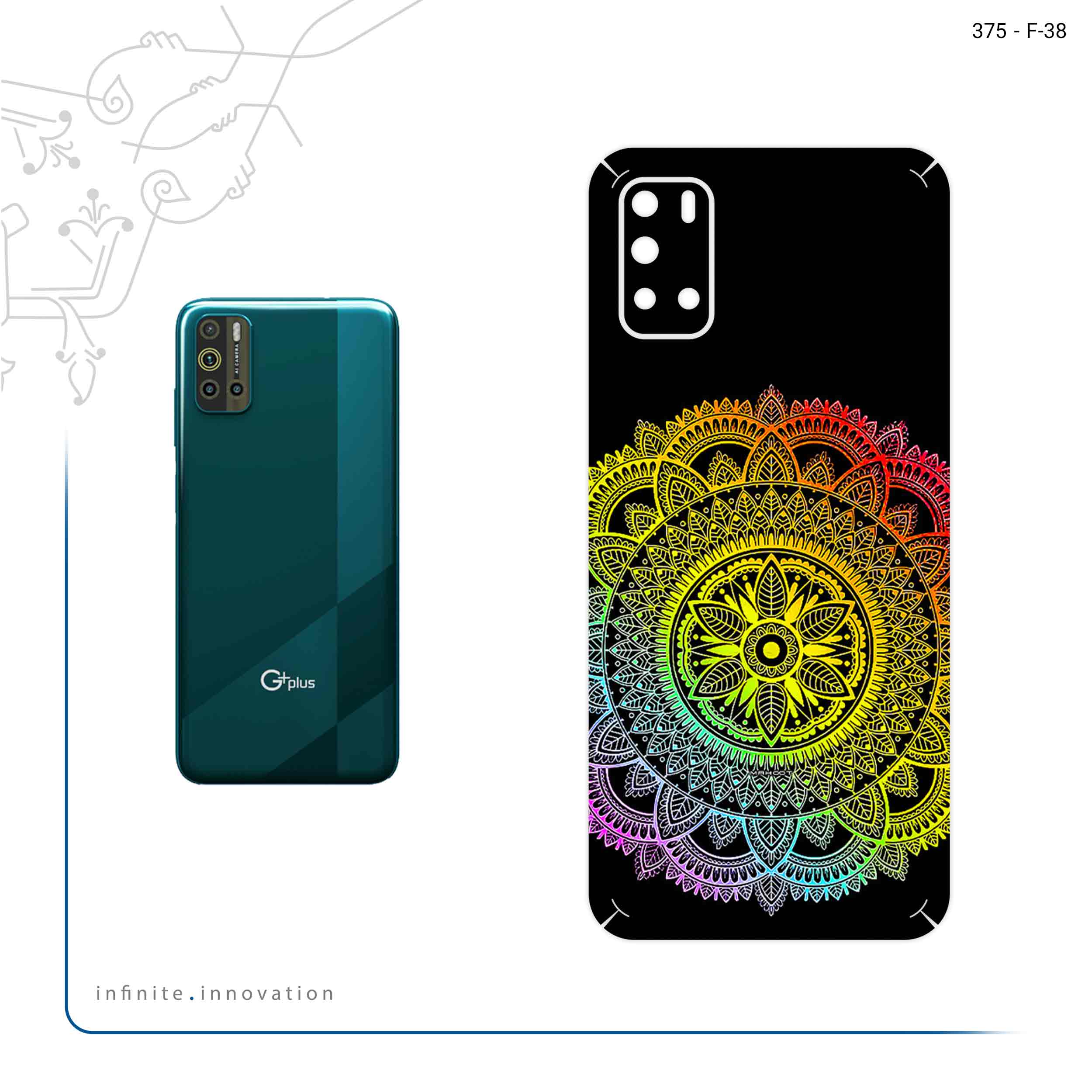 برچسب پوششی ماهوت مدل Mandala Design 4 مناسب برای گوشی موبایل جی پلاس Z10