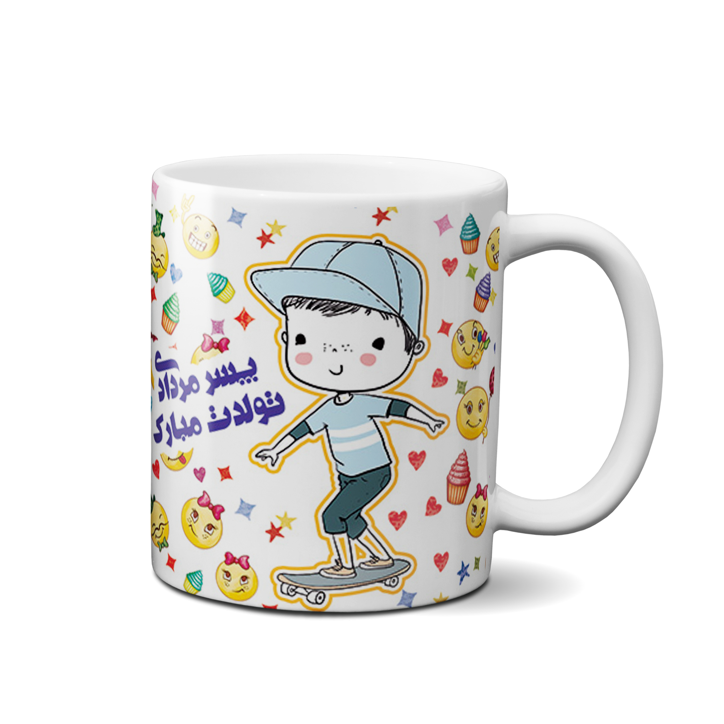 ماگ طرح تولد پسر مردادی کد 76