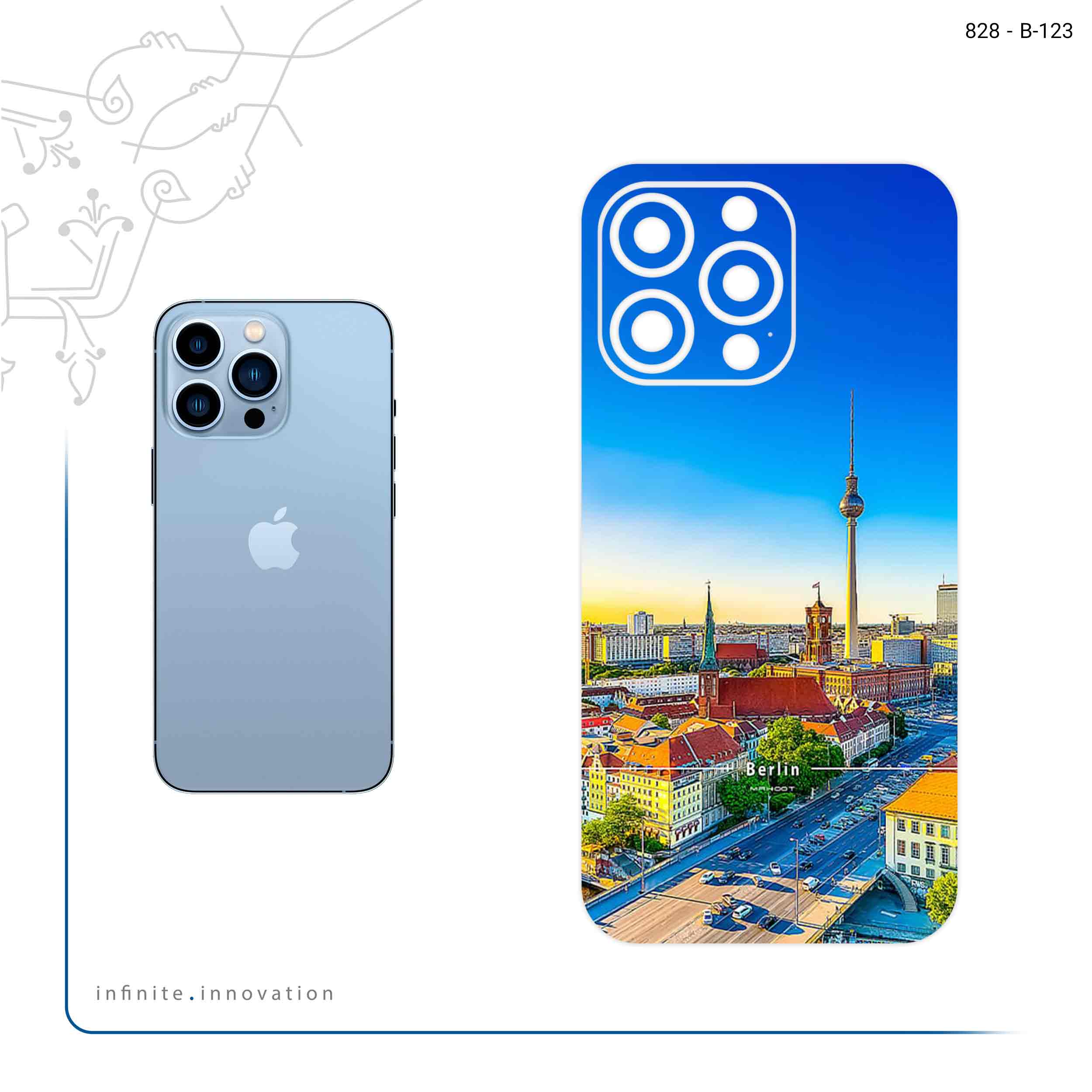 برچسب پوششی ماهوت مدل City of Berlin مناسب برای گوشی موبایل اپل iphone 13 Pro