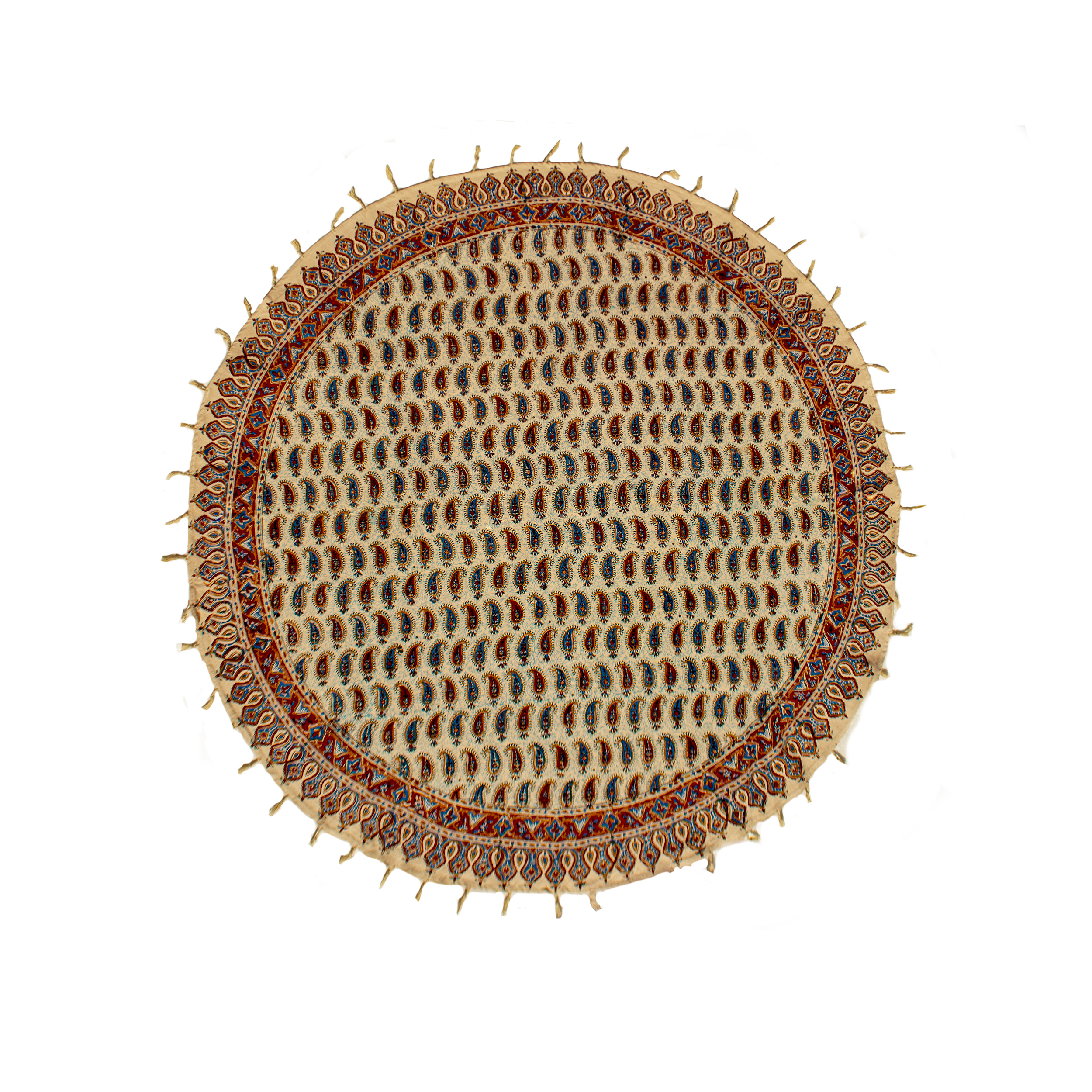 رومیزی قلمكارممتاز اثر عطريان طرح بته مدل G207سایز 120سانتی متر