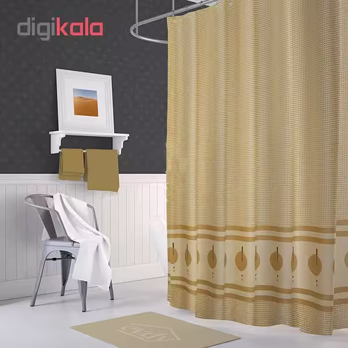 پرده حمام دلفین کد Ev-5030 v3 سایز 200×180 سانتی متر 
