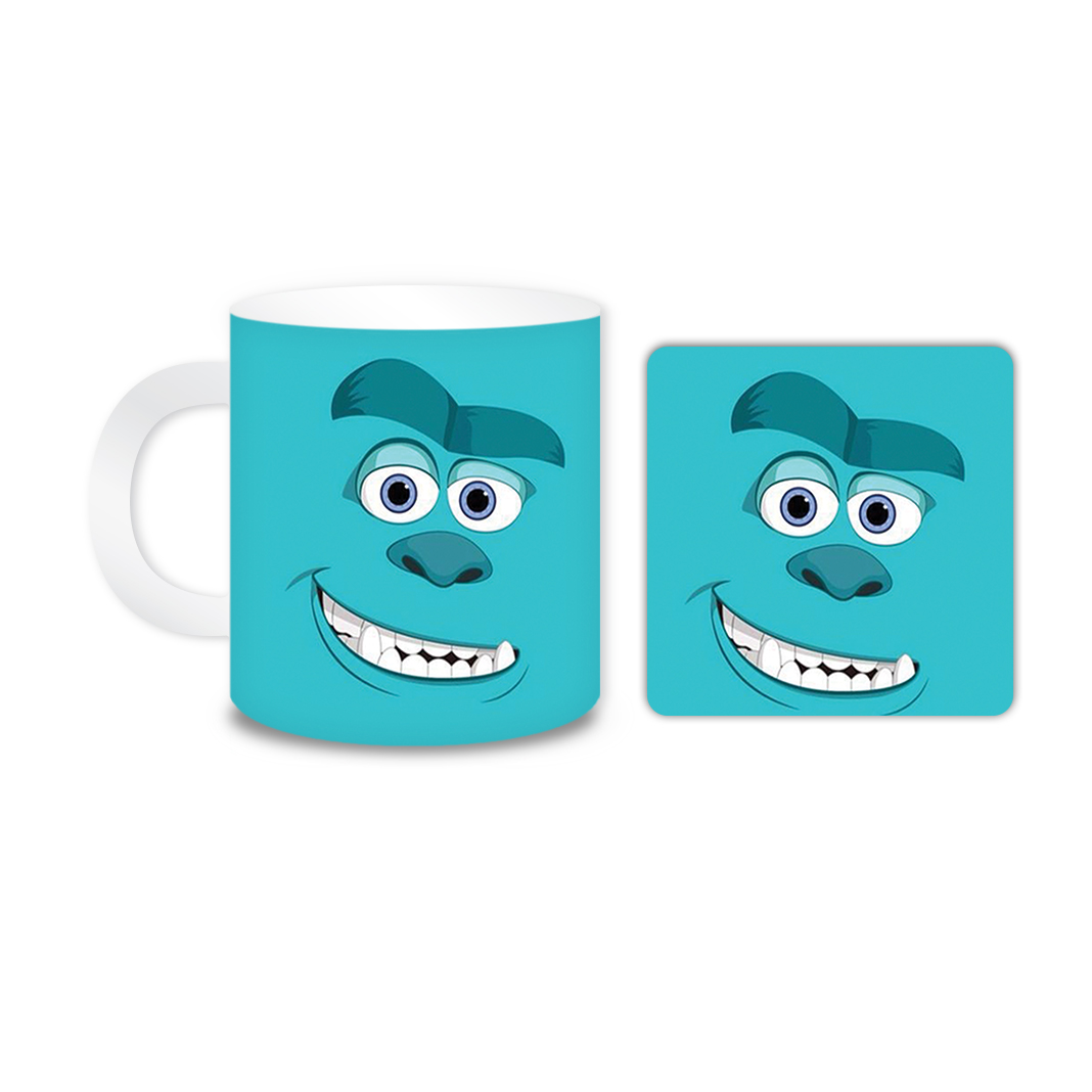 ماگ مدل کارخانه هیولاها کد 1619 به همراه زیر لیوانی