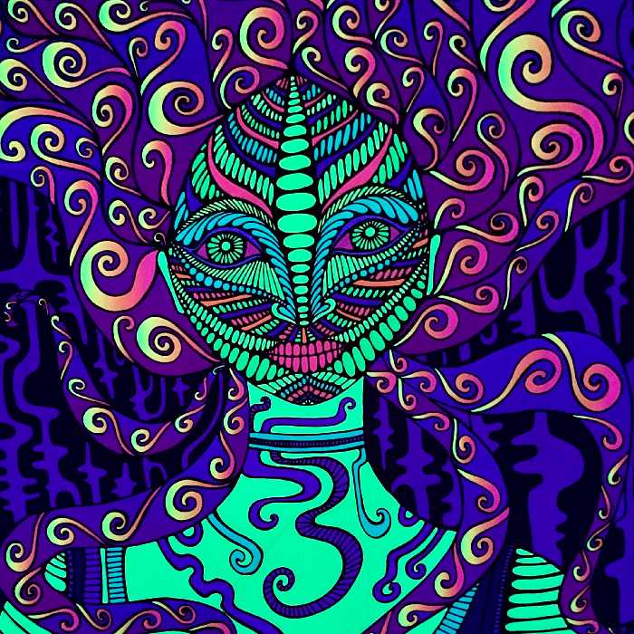 بک دراپ بلک لایت (فلورسنت) طرح شماره 1