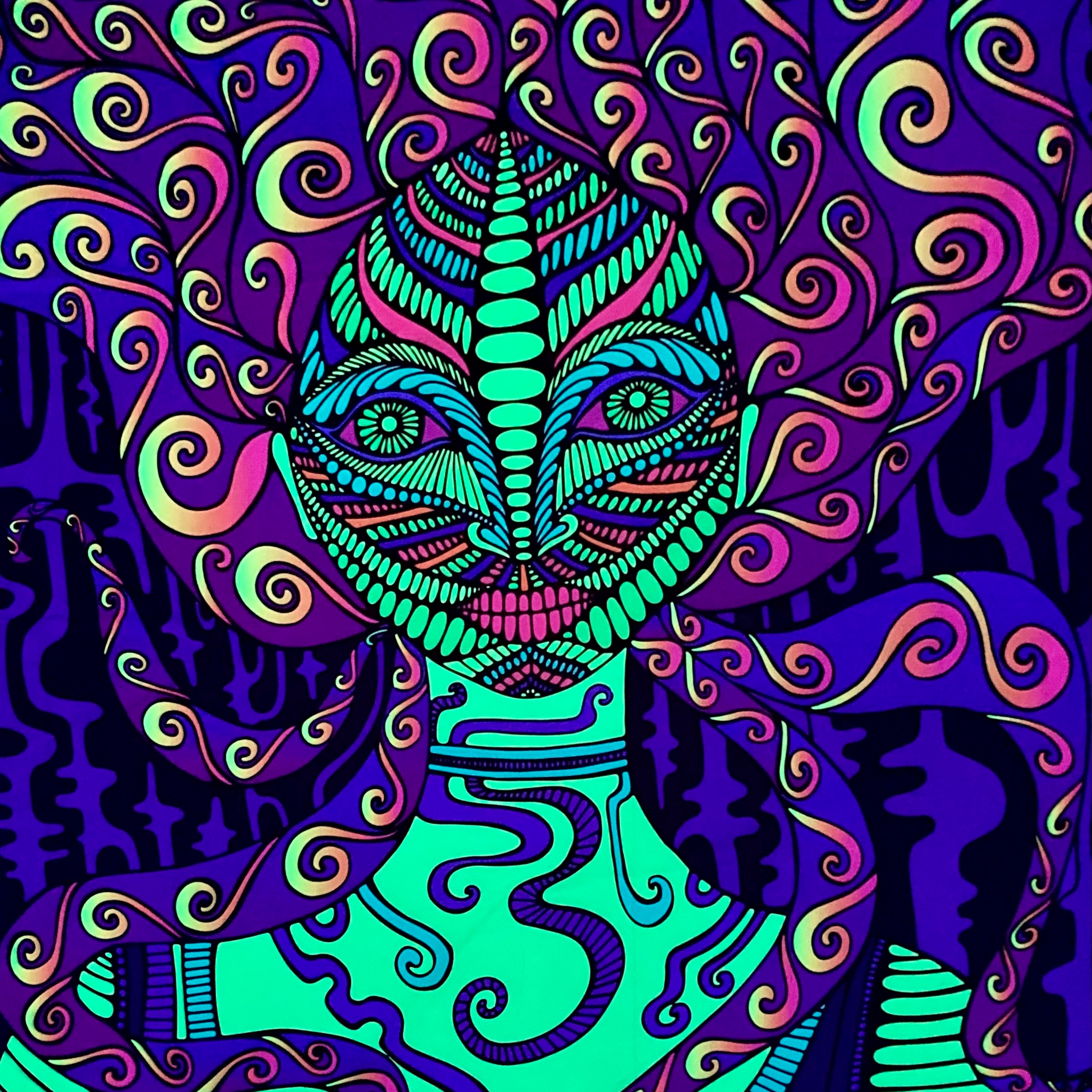 بک دراپ بلک لایت (فلورسنت) طرح شماره 1