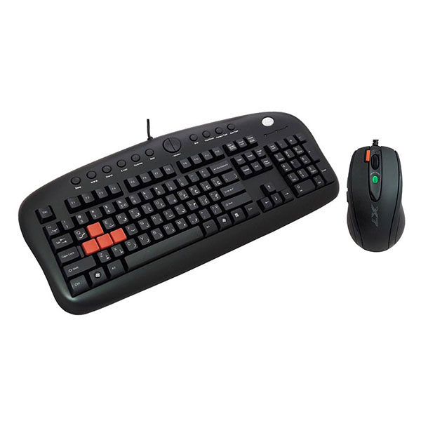 کیبورد و ماوس مخصوص بازی ای فورتک مدل KX2810 - فروشگاه اینترنتی طیف سنتر