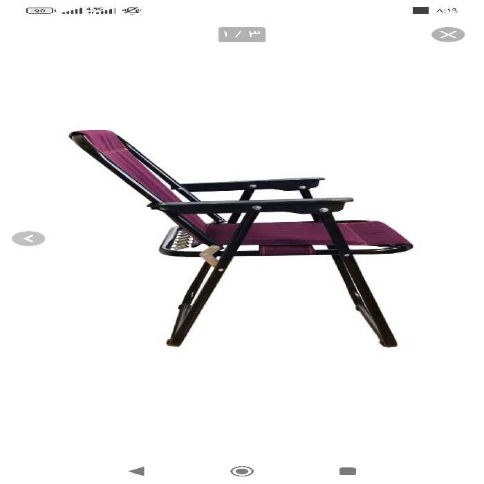 صندلی مسافرتی تاشو پشتی دار هفت فنره