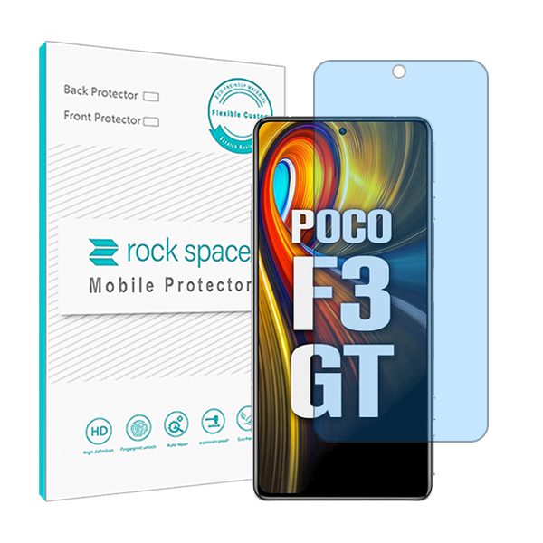 گلس شیائومی Poco F3 GT مدل نانو هیدروژل آنتی بلو برند راک اسپیس کد 22853S