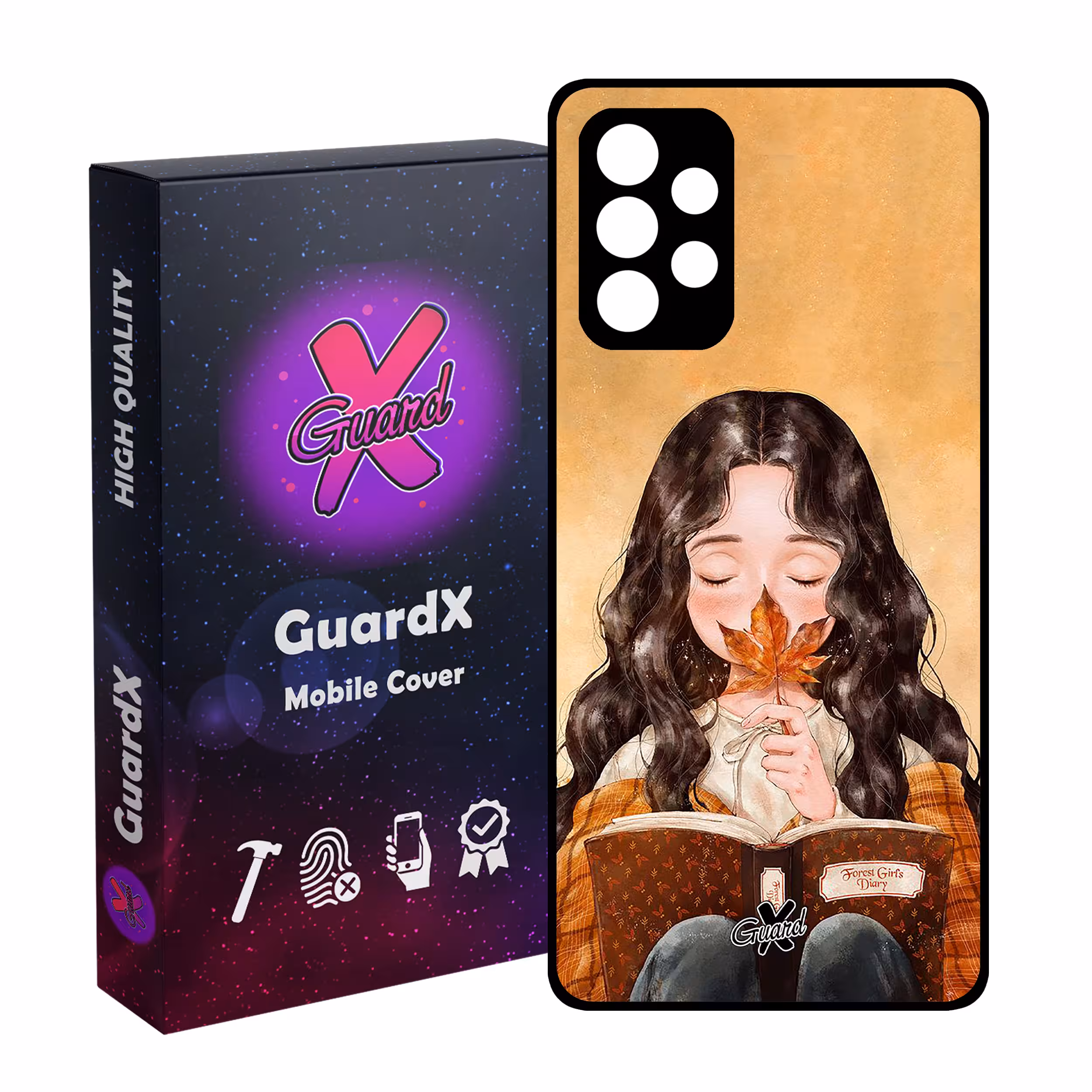 کاور گارد ایکس طرح Girl مدل Glass10223 مناسب برای گوشی موبایل سامسونگ Galaxy A52