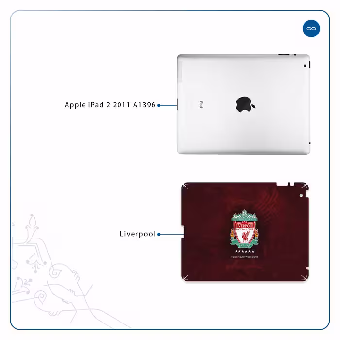 برچسب پوششی ماهوت مدل Liverpool مناسب برای تبلت اپل iPad 2 2011 A1396