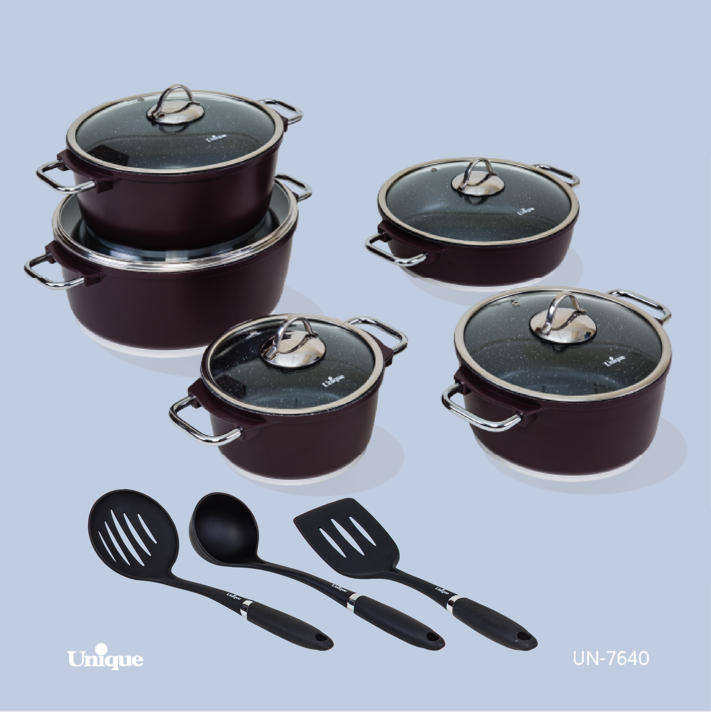 سرویس قابلمه 13 پارچه زرشکی مونیخ یونیک کد محصول: UN-7640