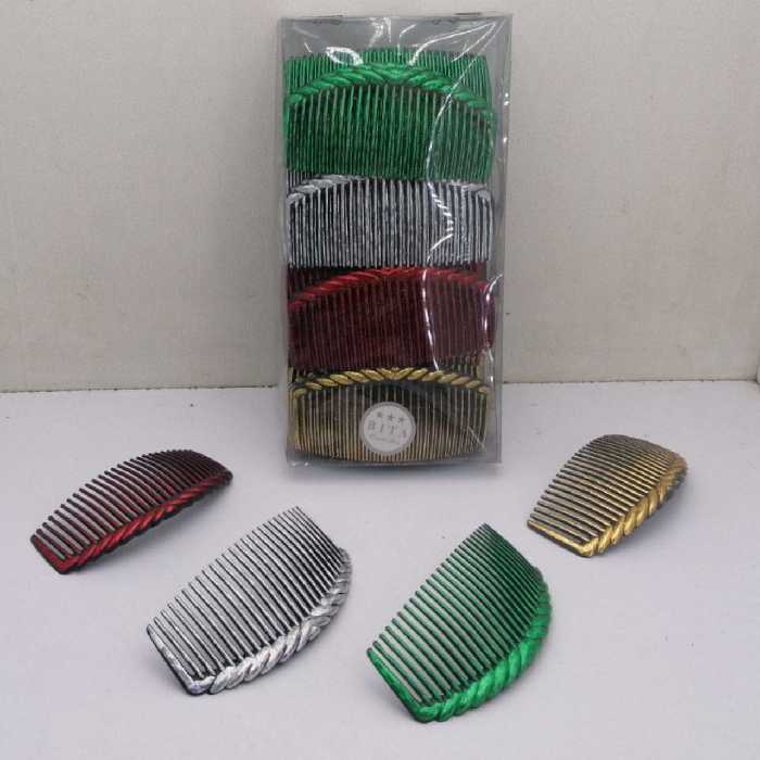 شانه زلفی طلاکوب کوچک وکیوم (48 عددی)