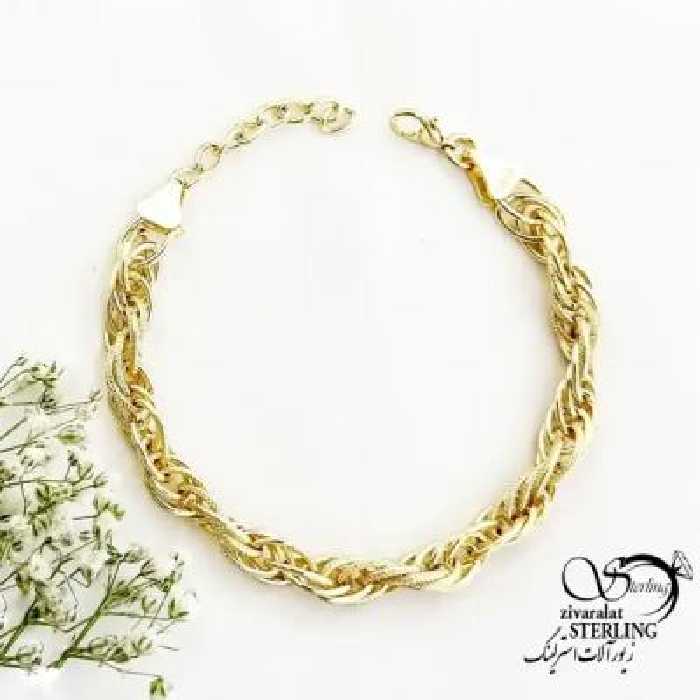 دستبند طرح طلا ضدحساسیت کد 19011