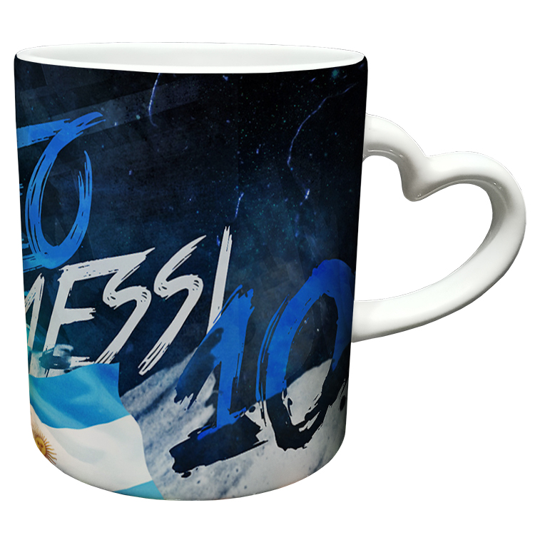 ماگ مدل دسته قلبی طرح مسی کد 68