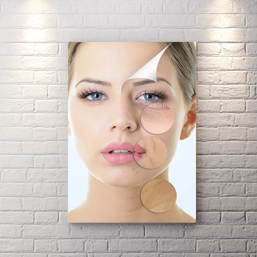 تابلو تخته شاسی طرح چهره برای اتاق فیشیال BAs-9153