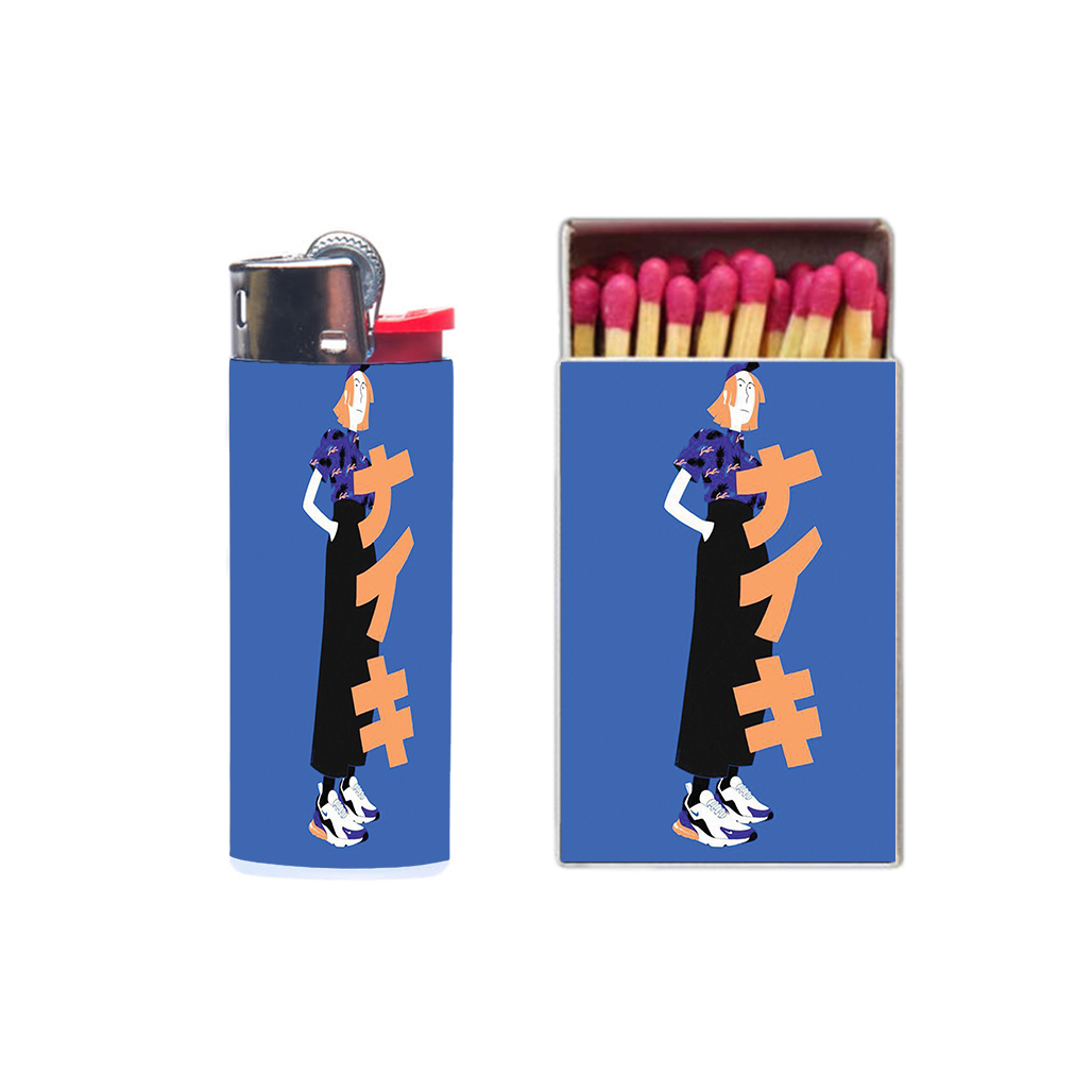 فندک مدل انسان  کد 796 به همراه کبریت