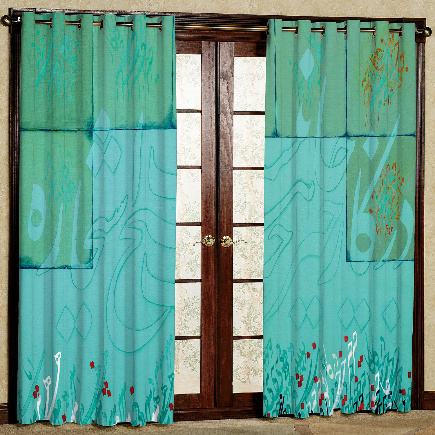 پرده مدل هازان پانچی کد 2087 سایز 140x200 سانتی متر