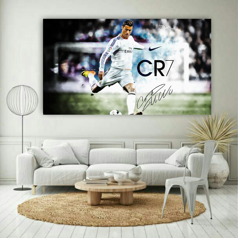 تابلو شاسی طرح فوتبال مدل Cr7 کد AR1810 | دنیای قاب