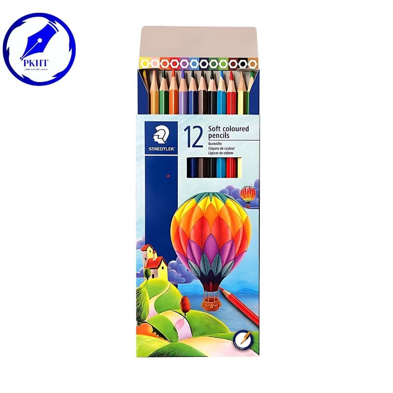 مداد رنگی 12 رنگ جعبه مقوایی سافت استدلر