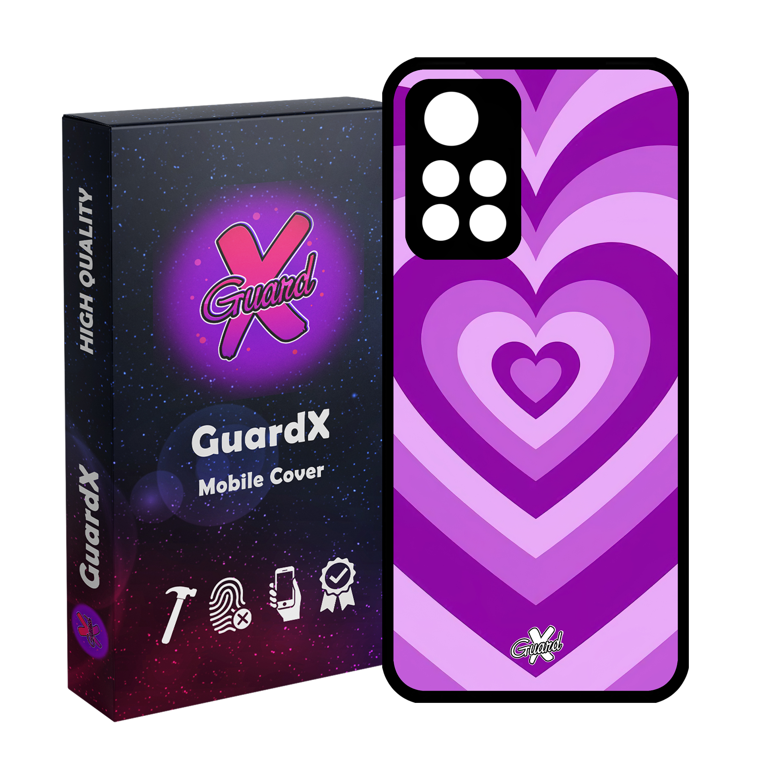 کاور گارد ایکس طرح قلب مدل Glass10474 مناسب برای گوشی موبایل شیائومی Poco M4 Pro 5G/Redmi Note 11T 5G/Redmi Note 11S 5G