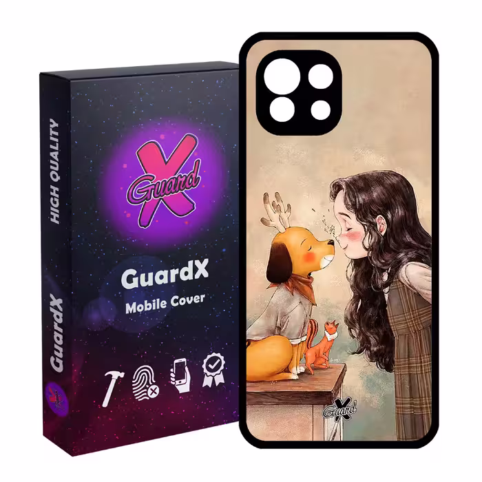 کاور گارد ایکس طرح Girl مدل Glass10323 مناسب برای گوشی موبایل شیائومی Mi 11 Lite