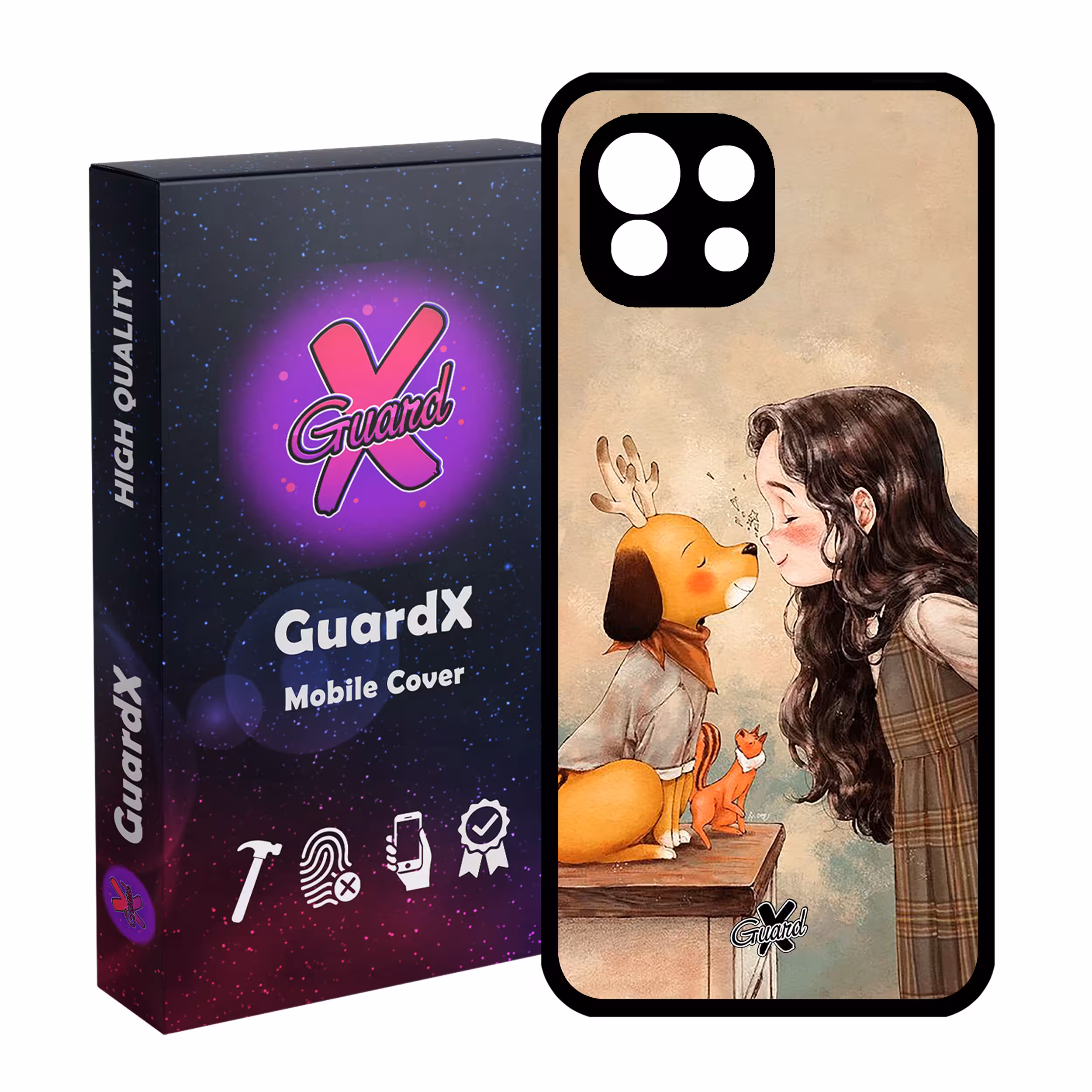 کاور گارد ایکس طرح Girl مدل Glass10323 مناسب برای گوشی موبایل شیائومی Mi 11 Lite
