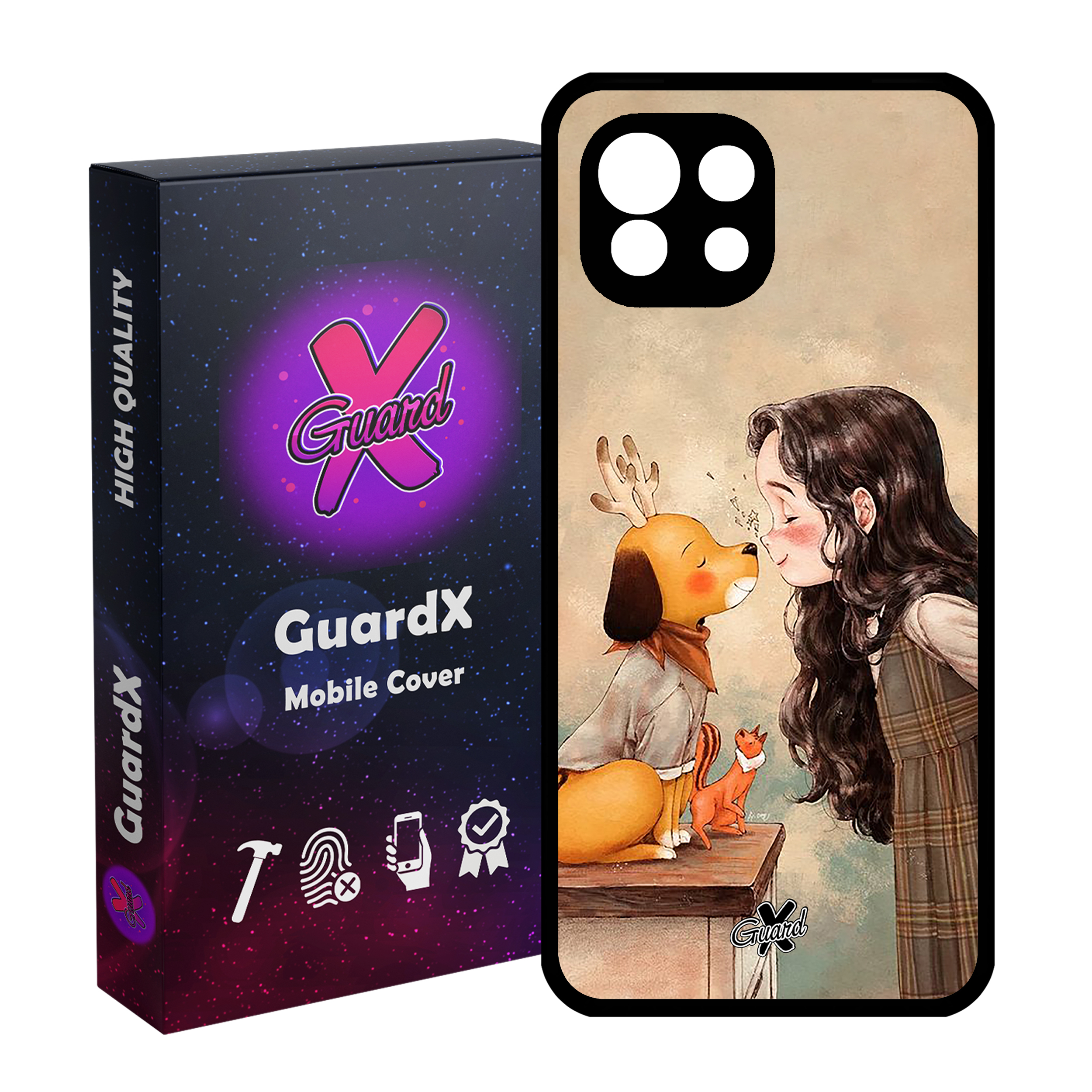 کاور گارد ایکس طرح Girl مدل Glass10323 مناسب برای گوشی موبایل شیائومی Mi 11 Lite