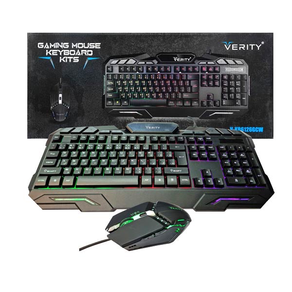 كيبورد موس سيم دار گيمي VERITY V-KB6126G - یاسین کامپیوتر