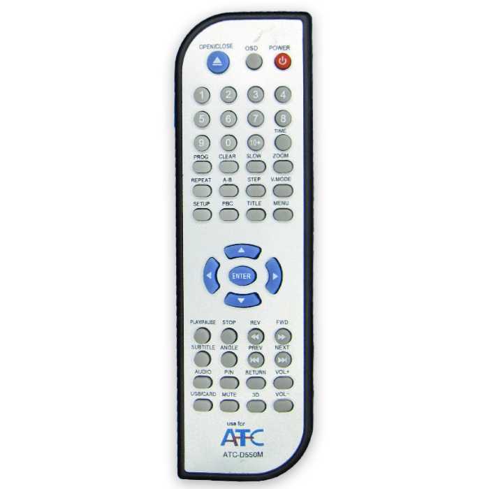 کنترل دی وی دی تکنو TECHNO DVD مدل ATC-D550M