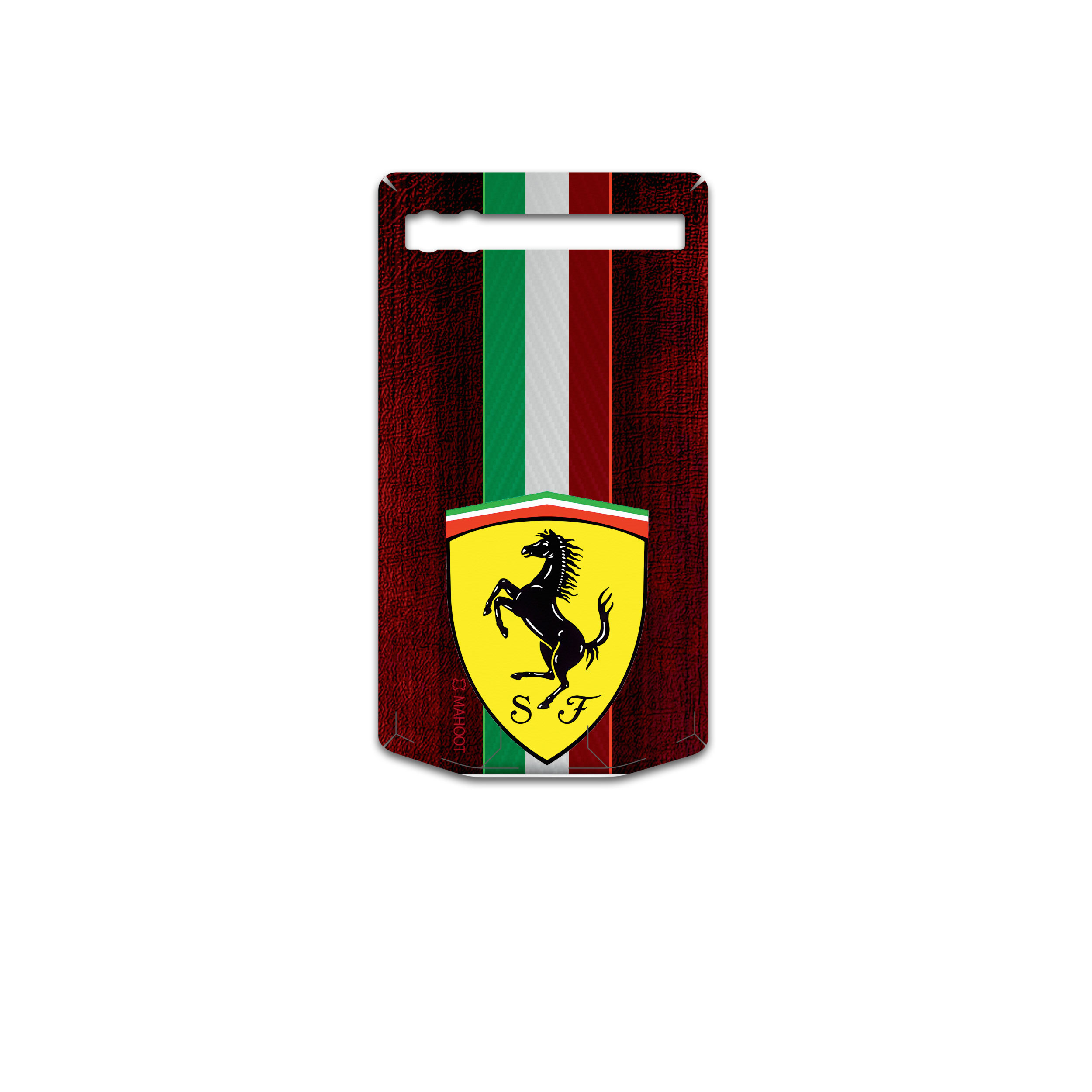 برچسب پوششی ماهوت مدل Ferrari مناسب برای گوشی موبایل بلک بری Porsche Design P9983