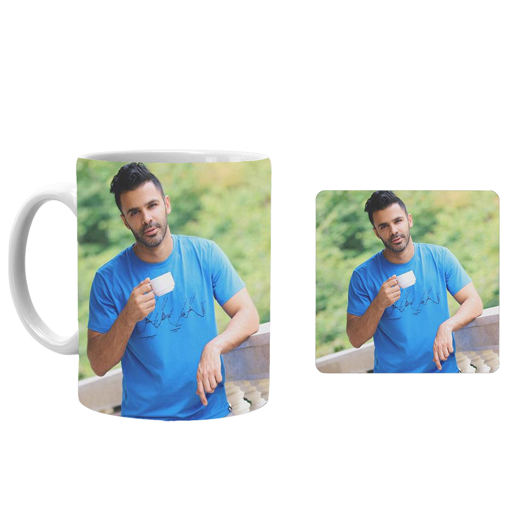 ماگ طرح سیروان خسروی کد xs5 به همراه زیر لیوانی