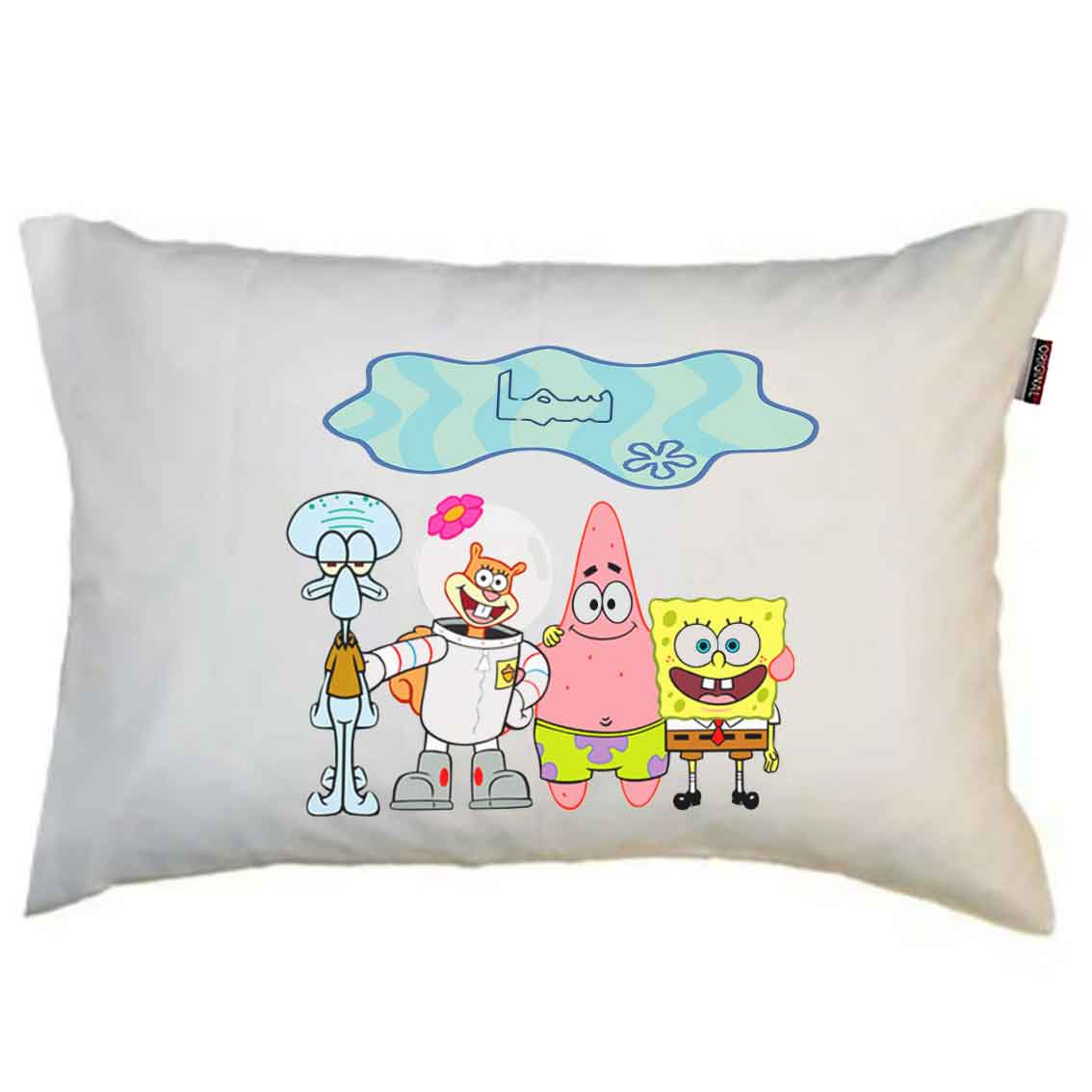 بالش کودک مدبرتر مدل باب اسفنجی ودوستان طرح اسم سما