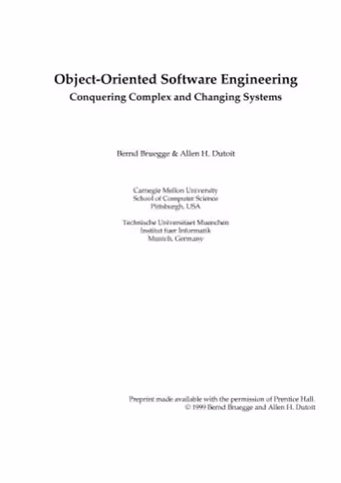 خرید و دانلود نسخه کامل کتاب Object-Oriented Software Engineering: Using UML, Patterns and Java (draft 1999)