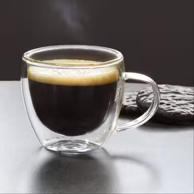 لیوان مدل دوجداره دسته دار کد 250 بسته 6عددی