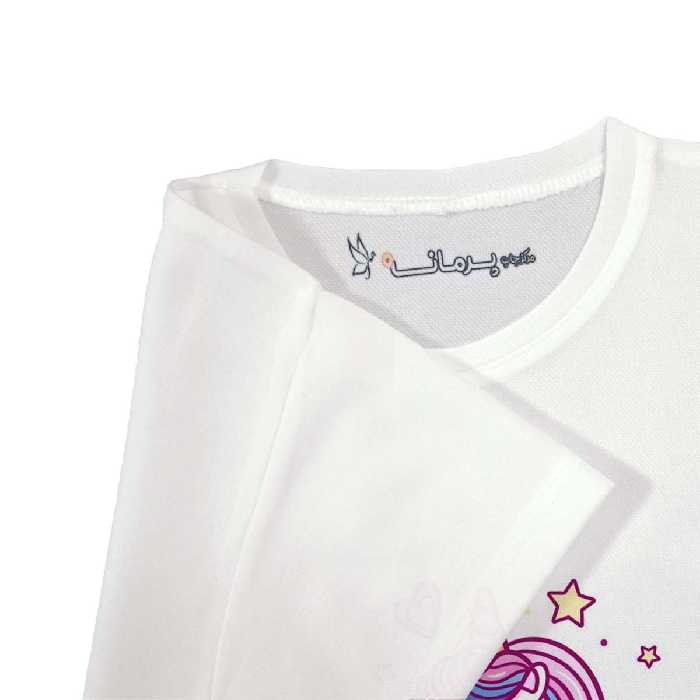 تی شرت بچگانه پرمانه طرح یونیکورن کد pmt.3358