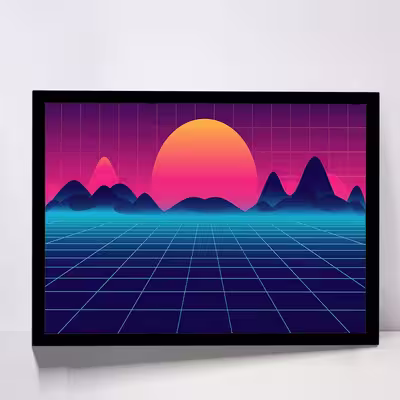 تابلو مدل retro synthwave کد F-15025