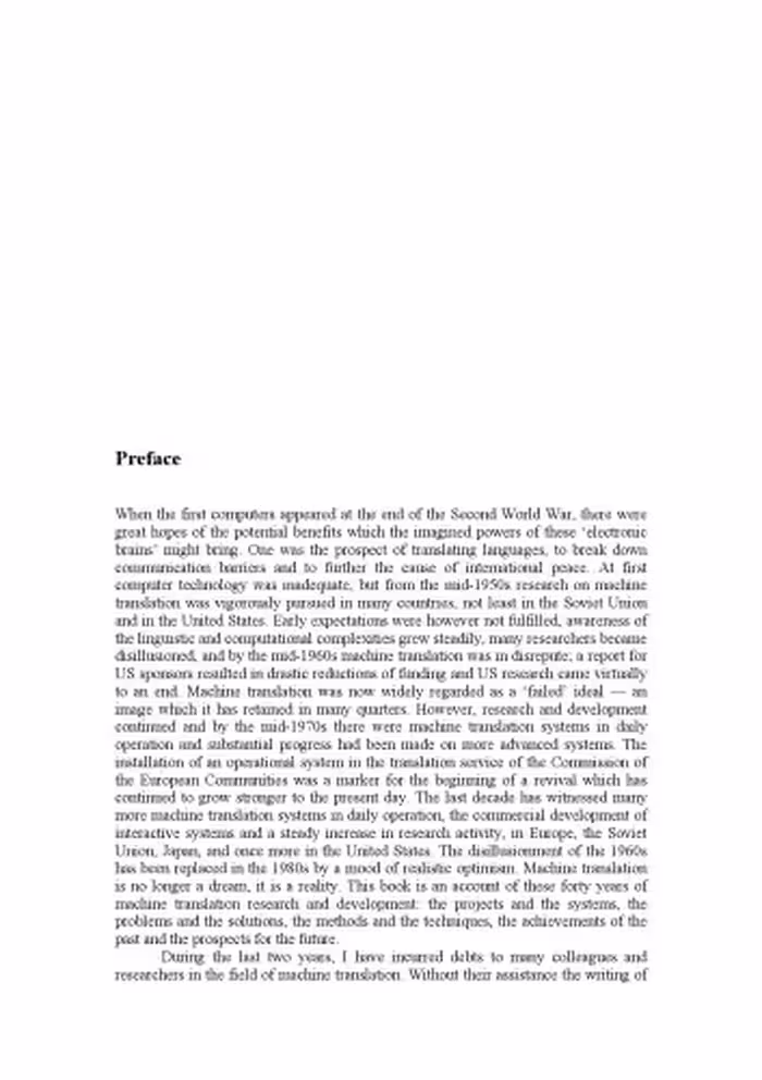 خرید و دانلود نسخه کامل کتاب Machine Translation: Past, Present, Future