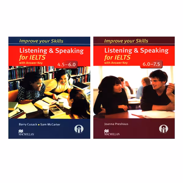 کتاب Improve Your Skills Listening And Speaking For IELTS اثر Barry Cusack And Sam McCarter انتشارات الوندپویان دو جلدی