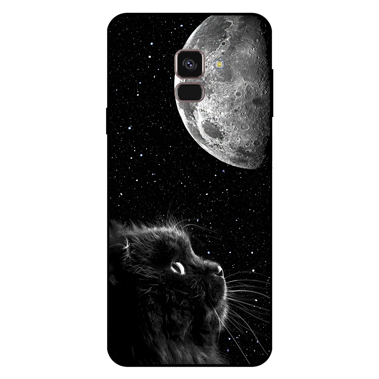 کاور مگافون طرح گربه مدل 1882 مناسب برای گوشی موبایل سامسونگ Galaxy A8 2018