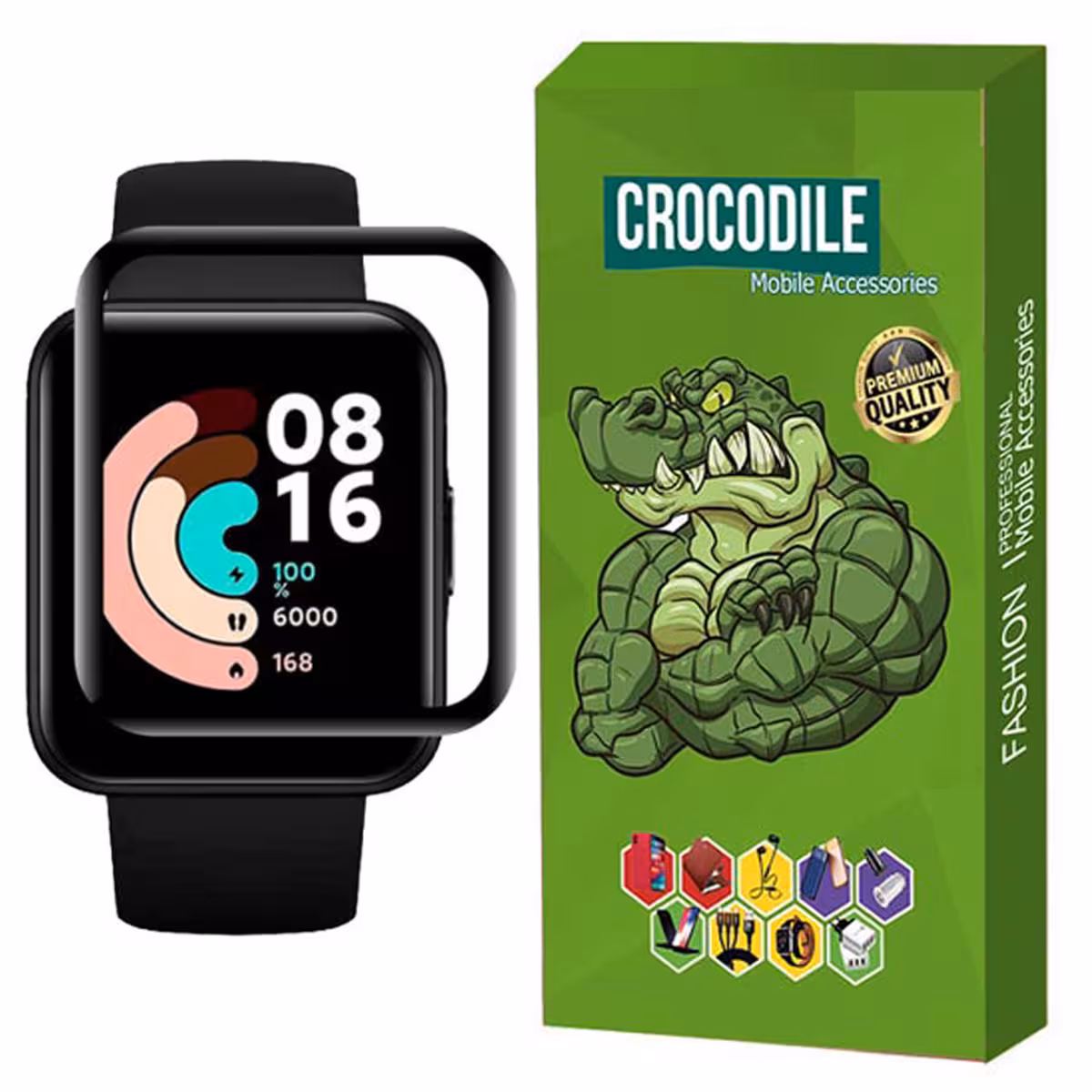 محافظ صفحه نمایش کروکودیل مدل C-PWM مناسب برای ساعت هوشمند شیائومی Redmi Watch 2