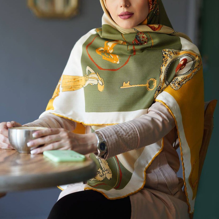 روسری نخی ژاکارد پاییزه 3 کد 363