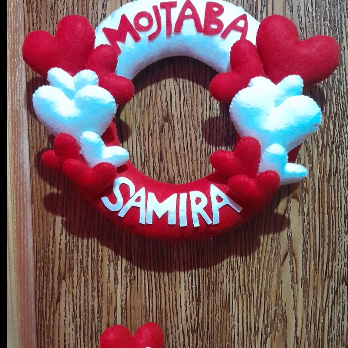 آویز درب نمدی بااسم