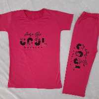 ست تیشرت شلوارک خالدار