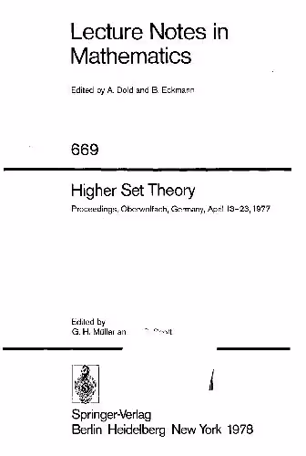 خرید و دانلود نسخه کامل کتاب Higher Set Theory: Proceeding, Oberwolfach