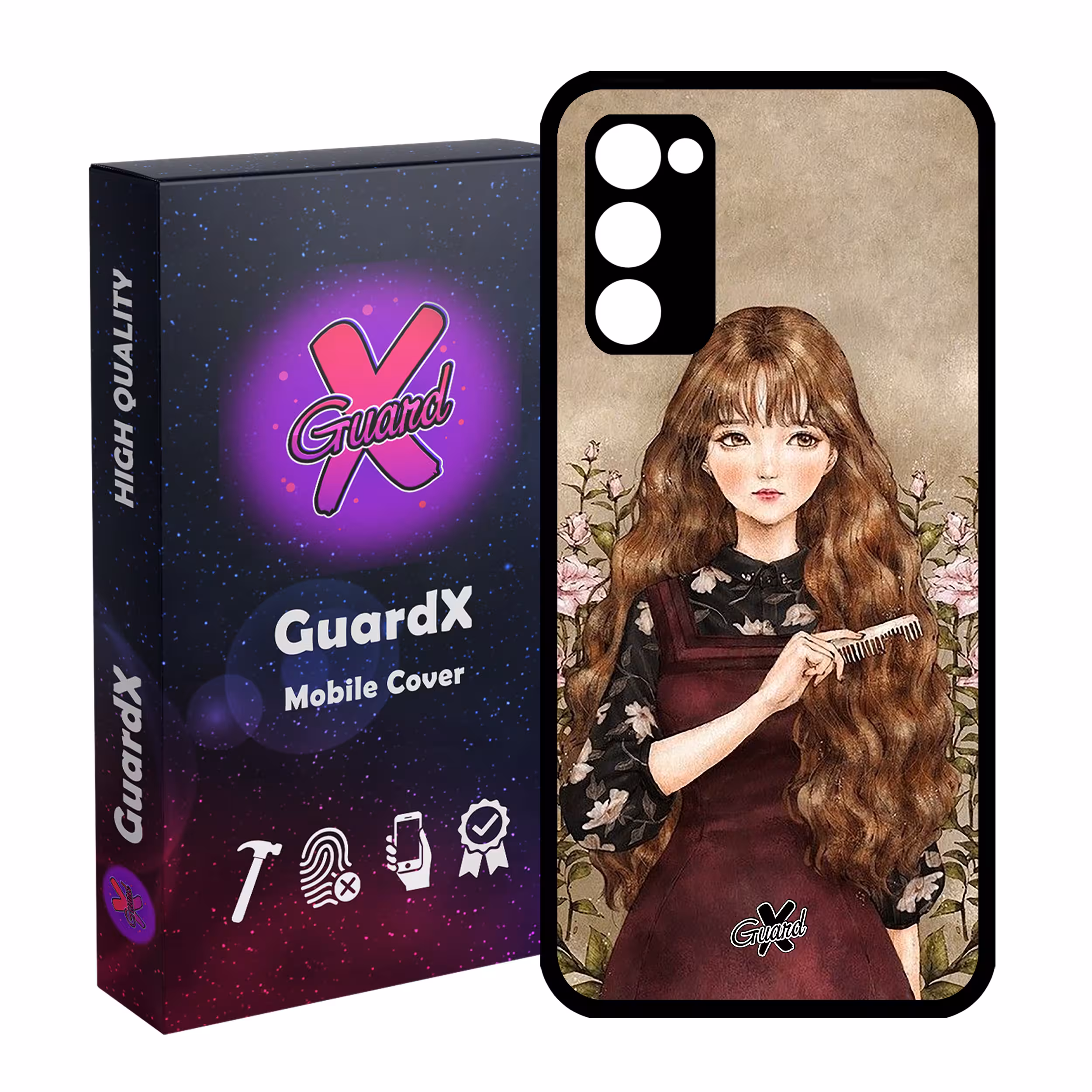 کاور گارد ایکس طرح دختر مدل Glass10246 مناسب برای گوشی موبایل سامسونگ Galaxy S20 FE