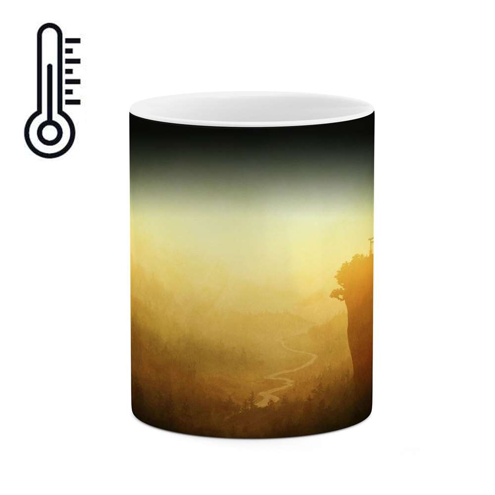 ماگ حرارتی کاکتی طرح منظره مدل mgh15576